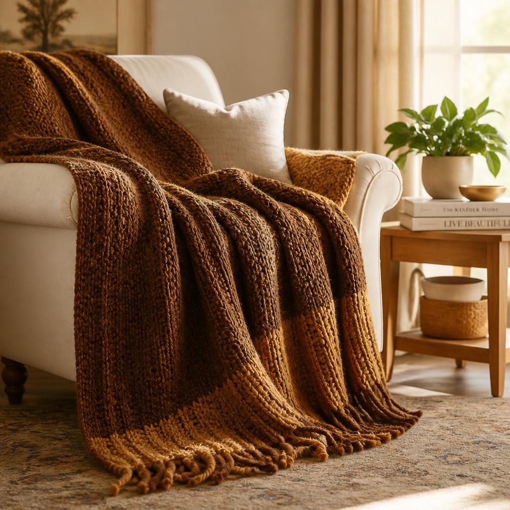 Cocoa Comfort Knit Throw